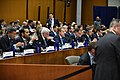 Foreign Ministers Listen on as Secretary Tillerson Delivers Opening Remarks at the Meeting of the Ministers of the Global Coalition on the Defeat of ISIS (33495343041).jpg