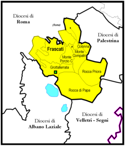 Map of the Diocese of Frascati
