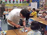 The Met's Science Outreach program visits the classroom Fresno Metropolitan Museum's Science Outreach program in a classroom.jpg