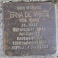 Stolperstein bij Erna's geboortehuis te Kaiserslautern