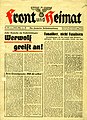 Front und Heimat April 1945 Die deutsche Soldatzeitung front page Werwolf etc Nazi Germany (No known copyright restrictions).jpg