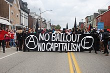 Protesters in the Lawrenceville neighborhood of Pittsburgh on September 24. G20 Protesters Pittsburgh Pennsylvania 2009-09-24.jpg