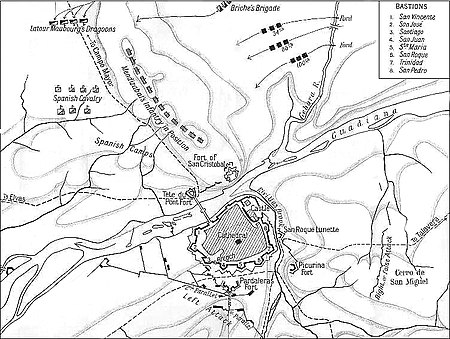 Map of the Battle of the Gebora and the first siege of Badajoz Gebora and 1 Badajoz.jpg