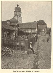 Kirche und Hauptstraße (um 1910)