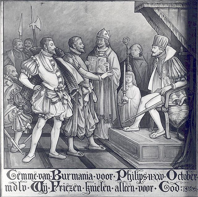The Frisian representative refusing to kneel before Philip II at his coronation