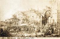 Литовське військо вступає через руїни Золотих воріт в Київ в 1651