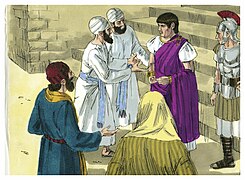 Matthew 27:02,11-14 Luke 23:01-2 John 18:28-32 Jesus' 1st Appearance before Pilate