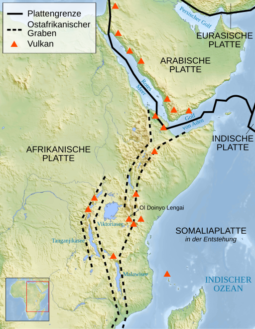 Great Rift Valley map-de