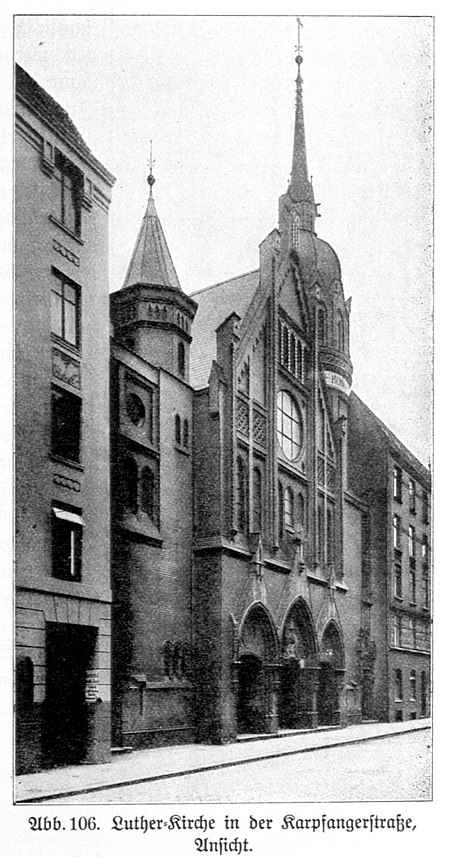 HUSB 1914, Band 1, Abbildung 106, Luther Kirche in Hamburg Neustadt