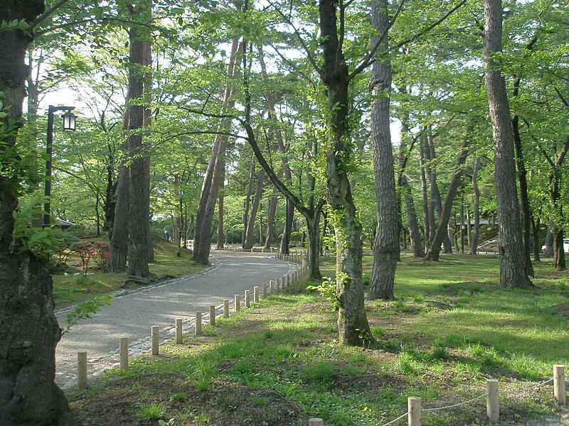 File:Honmaru-ruins at Sensyū Park 1.jpg