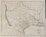 1833 map of Coahuila y Tejas