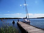 Polska - Mazury, Piaski, Port Korektywa, Widok na 