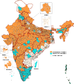 Indian General Election 2019 by alliance.svg