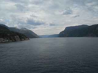 Jøsenfjorden fjord in Hjelmeland, Norway