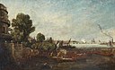 John Constable (1776 & Ndash; 1837) - Embarkasi dari George IV dari Whitehall, Pembukaan Jembatan Waterloo, 1817 - 515574 - Nasional Trust.jpg