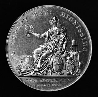 Copley Medal award given by the Royal Society of London