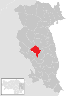 Poloha obce Kaindorf v okrese Hartberg-Fürstenfeld (klikacia mapa)