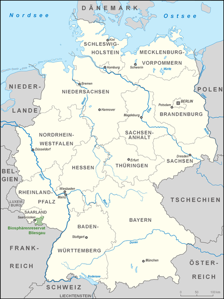 Karte Biosphärenreservat Bliesgau