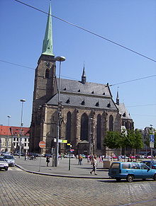 Cathedral of St. Bartholomew in Plzen, the highest church in the Czech Republic Katedrala svateho Bartolomeje.jpg