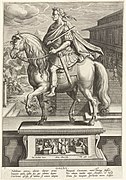 Keizer Galba te paard Galba (titel op object) Romeinse keizers te paard (serietitel) Imperatorvm XII. A svetonio descriptorvm effigies resqve gestae (serietitel), RP-P-1963-141.jpg