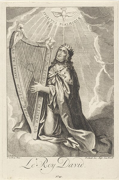 File:Koning David als psalmzanger Le Roy David (titel op object), RP-P-1907-4112.jpg