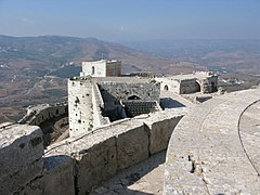 Krak des Chevaliers Castle, Inner and outer walls, Syria.jpg