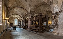 The lay brothers' refectory, home to 12 historic wine presses Laienrefektorium, Kloster Eberbach 20140903 1.jpg