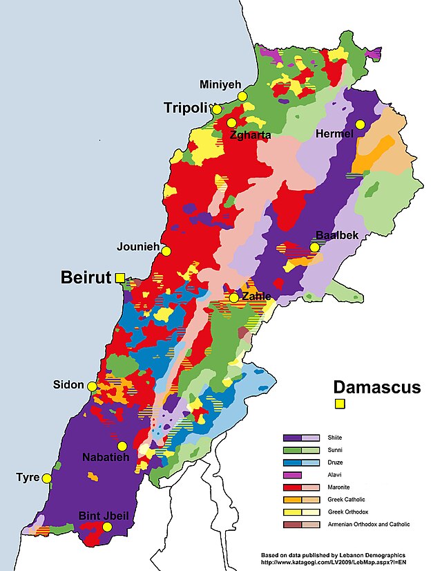 عدد سكان لبنان 2021