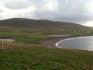 Sandness headland area in the Shetlands