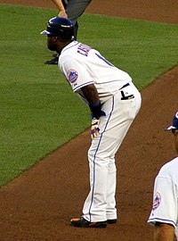 Florida Marlins' Luis Castillo, left, congratulates Juan