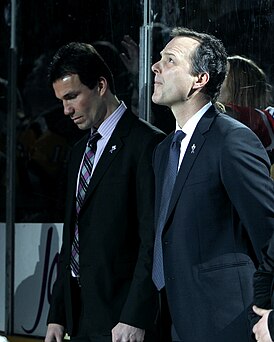 John Cooper (rechts) tijdens de AHL All-Star Game 2013