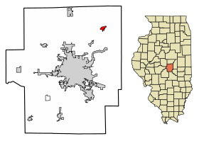 Macon County Illinois Incorporated and Unincorporated areas Argenta Highlighted.svg