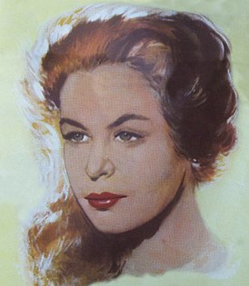 Портрет Май-Бритт Нильссон кисти Гельмута Эльгаарда[англ.], 1959 год