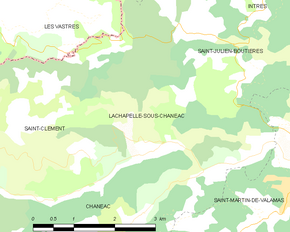 Poziția localității Lachapelle-sous-Chanéac