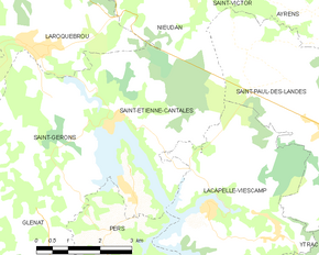 Poziția localității Saint-Étienne-Cantalès