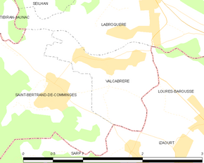 Poziția localității Valcabrère