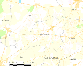Mapa obce La Grigonnais