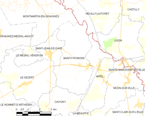 Poziția localității Saint-Fromond