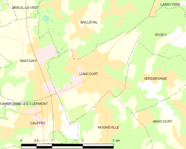 Mapa obce Liancourt