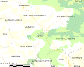 Mapa obce Livaie