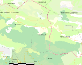 Mapa obce Savoillan