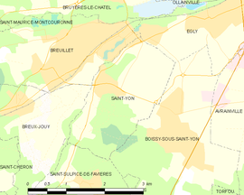 Mapa obce Saint-Yon