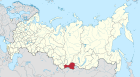 แผนที่แสดงสาธารณรัฐตูวาในประเทศรัสเซีย