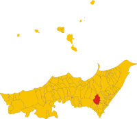 Locatie van Antillo in Messina (ME)