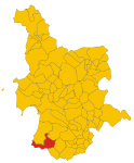 Map of comune of Terralba (province of Oristano, region Sardinia, Italy) - 2016.svg
