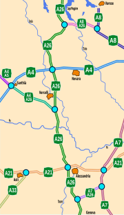 Vignette pour Autoroute A26 (Italie)