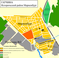 Plattegrond van Marienburg, Egerskaya Sloboda en industriezone nr. 2.