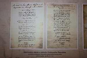 Marmontov dekret o ukidanju Dubrovačke Republike