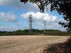 Beddlestead Lane, CR6'nın güney ucuna yakın direkler - geograph.org.uk - 53031.jpg