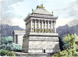 Mausoleum at Halicarnassus by Ferdinand Knab (1886) cropped.png